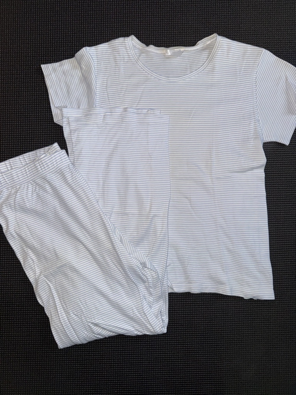 LAKE White & Light Blue Striped Pajama Set